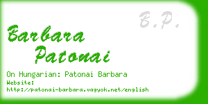 barbara patonai business card